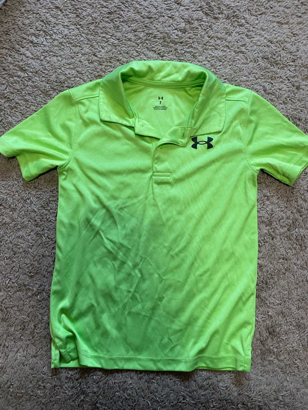 Under Armour Boy’s Lime Green Performance Polo